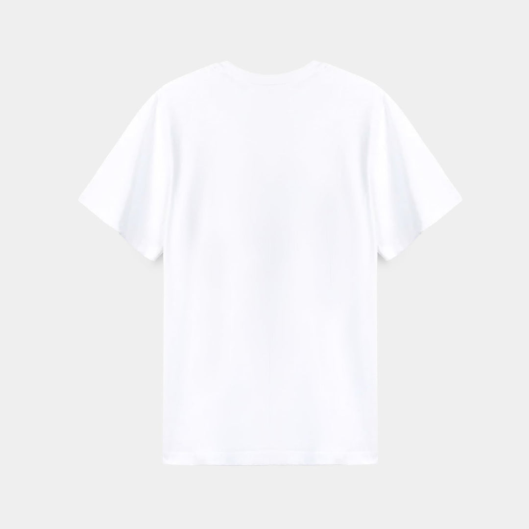 Unisex Poly Cotton Jersey T-Shirt H/S SEQUINS FLAG-Snow White