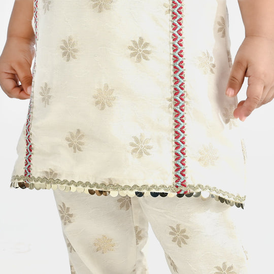 Infant Girls Jacquard 2Pcs Grace-White