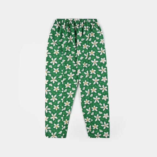 Girls Poly Net Printed 2Pcs Suit Desi Jasmine Ind-GREEN