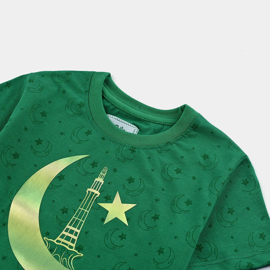 Boys Poly Cotton Jersey T-Shirt H/S SITARO SE AAGE-Joly Green