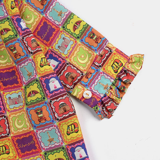 Infant Girls Poly Net Casual Top Ticket Ind-Multi