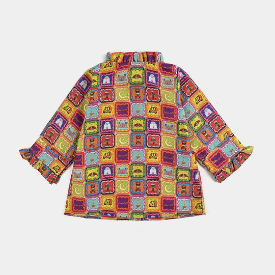 Infant Girls Poly Net Casual Top Ticket Ind-Multi