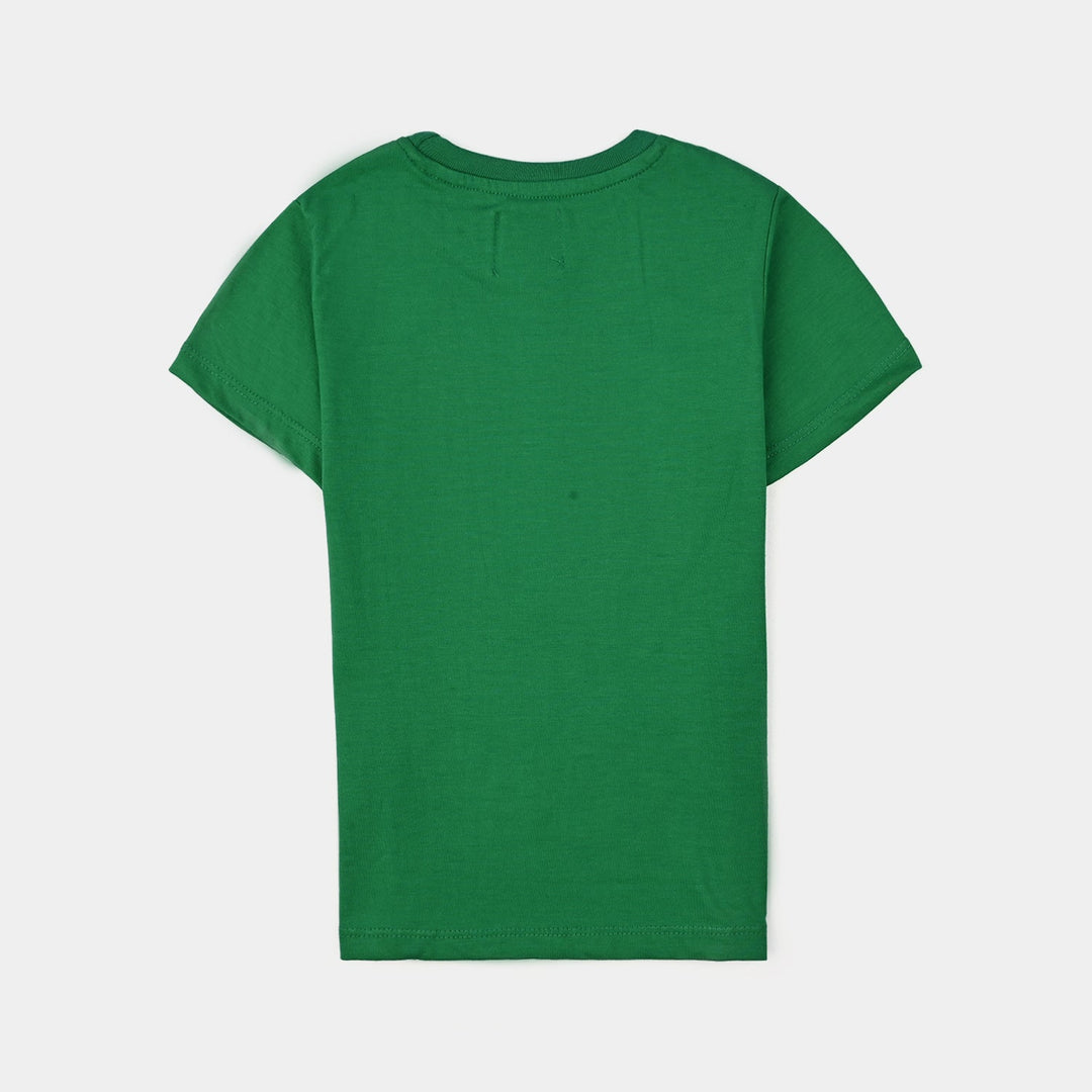 Unisex Poly Cotton Jersey T-Shirt H/S SEQUINS FLAG-Joly Green