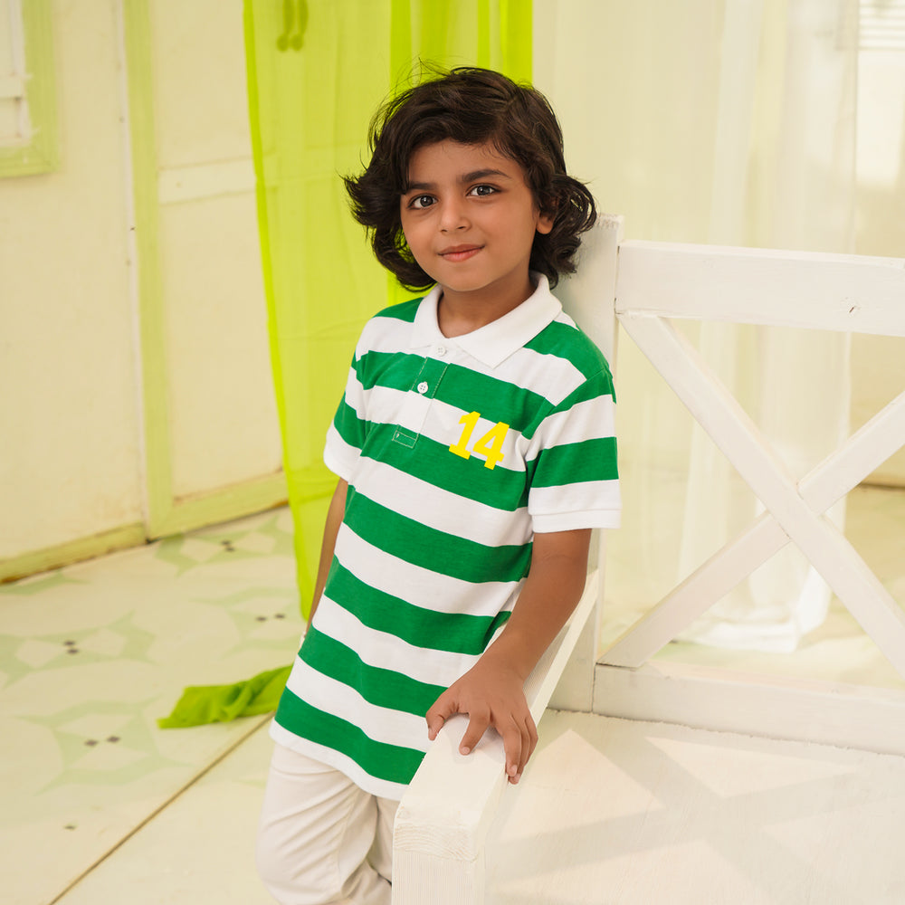 Boys Poly Cotton Polo No.14-Snow White