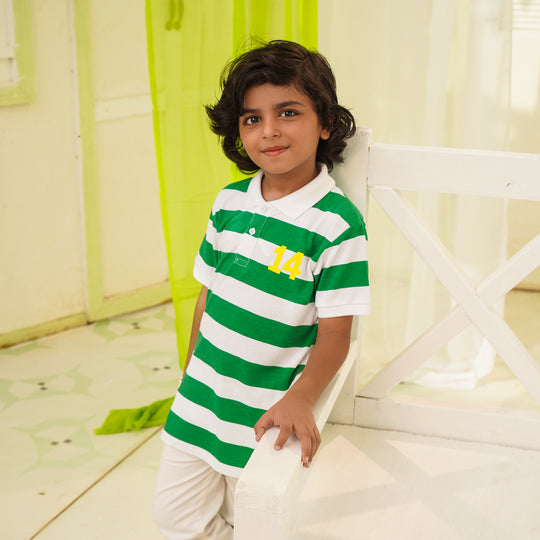 Boys Poly Cotton Polo No.14-Snow White
