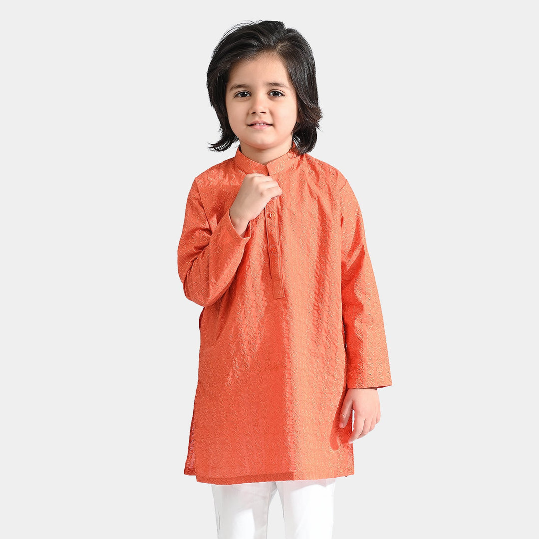 Boys Cotton Basic Kurta (Chicken Kari)