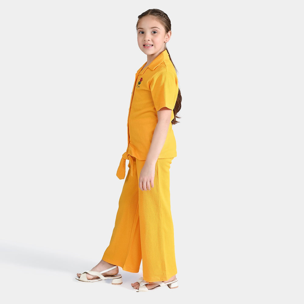 Girls Jersey/Terry 2 Piece Suit Enjoy-Citrus