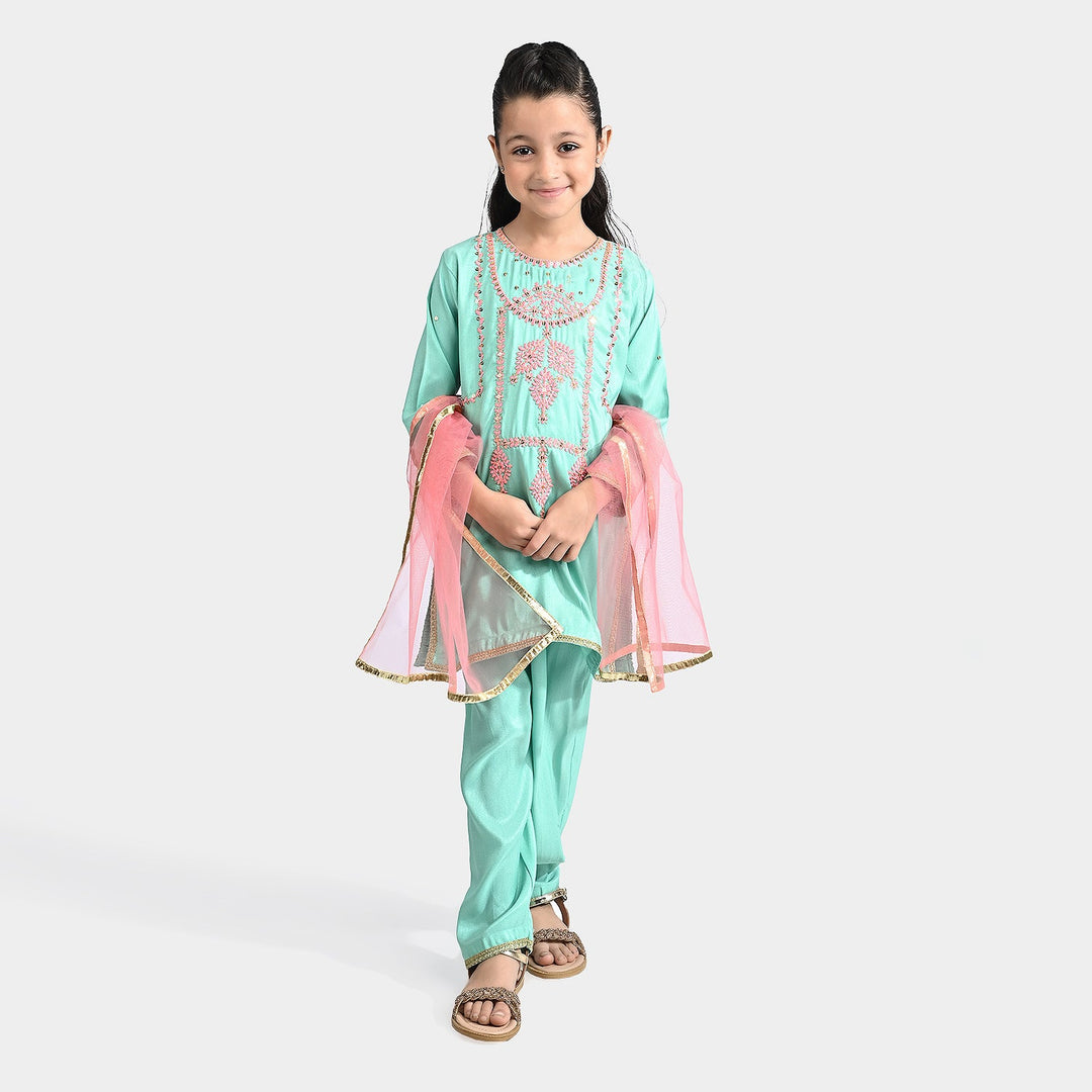 Girls Raw Silk 3Pcs Glorious