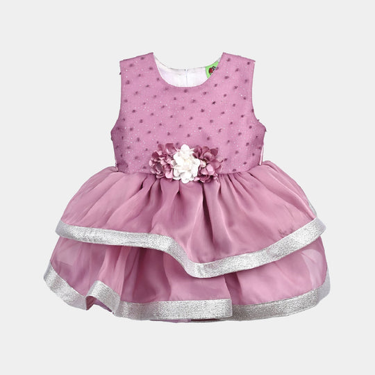 Infant Girl Fancy Frock Classy-Purple