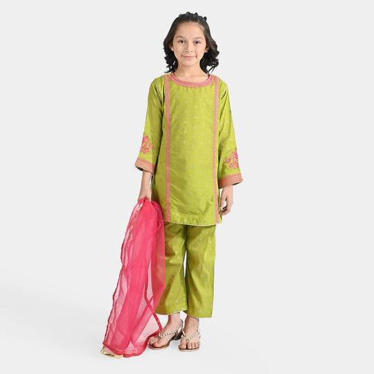 Girls Jacquard 3 Pcs Hassen-Green