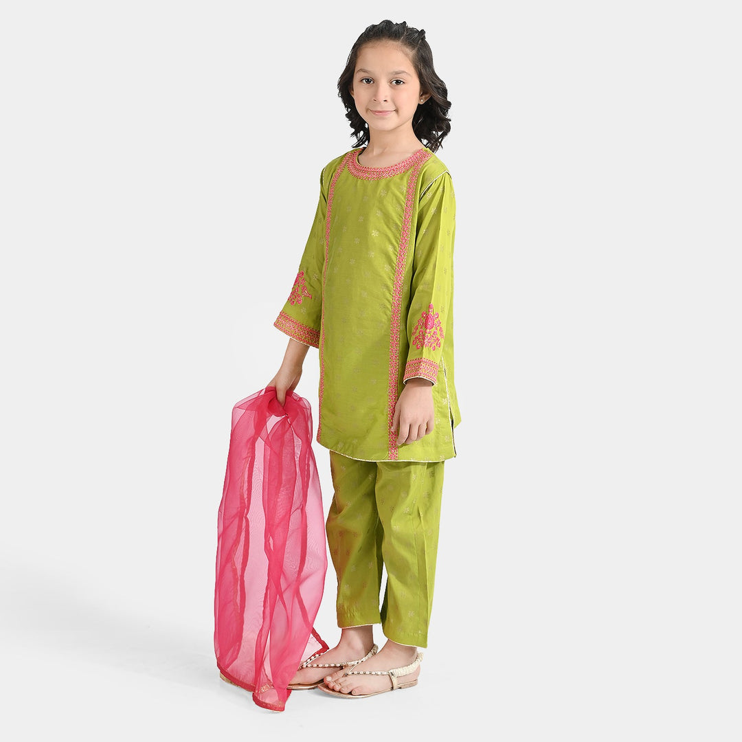 Girls Jacquard 3 Pcs Hassen-Green