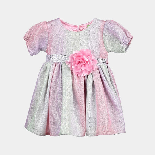 Girls Fancy Frock Sparkling-Multi