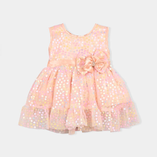 Infant Girls Sequence Fancy Frock Rainbow-Multi