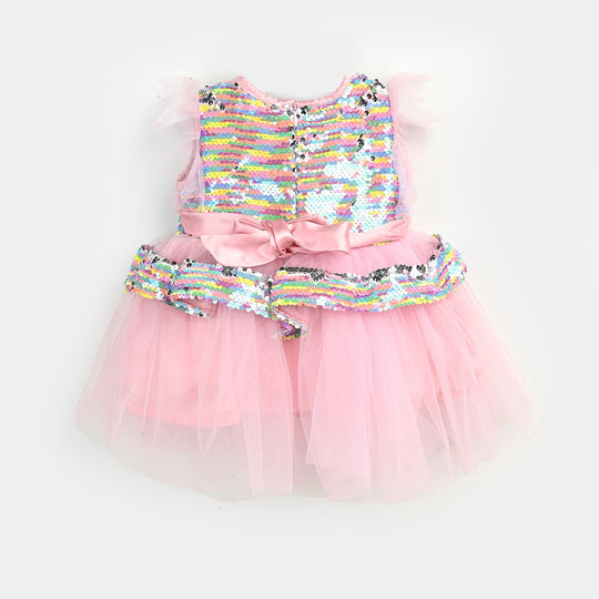 Infant Girls Sequence Fancy Frock Sequence Layer-Multi