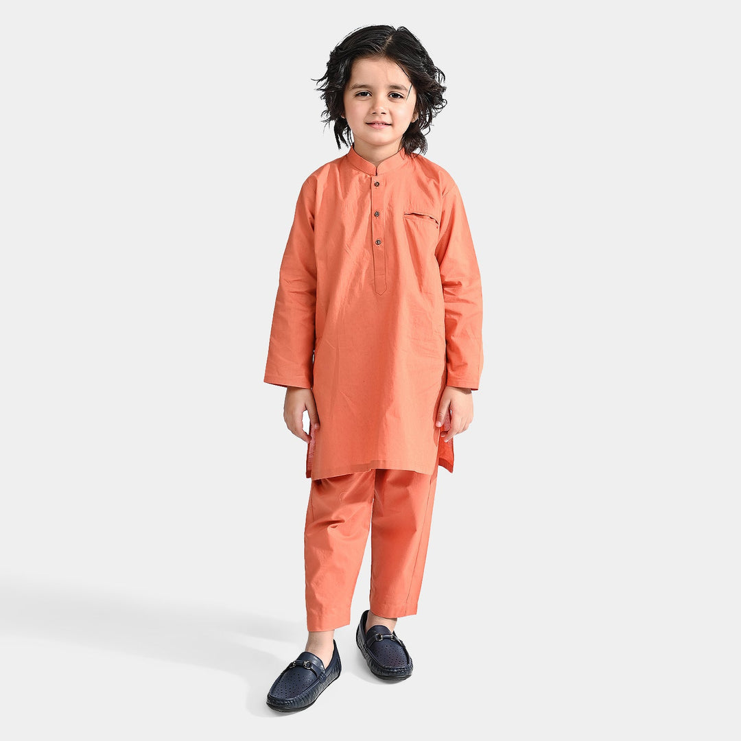 Boys Cotton Shalwar Suit (Pointed Placket)