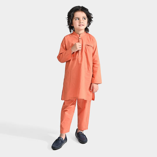 Boys Cotton Shalwar Suit (Pointed Placket)