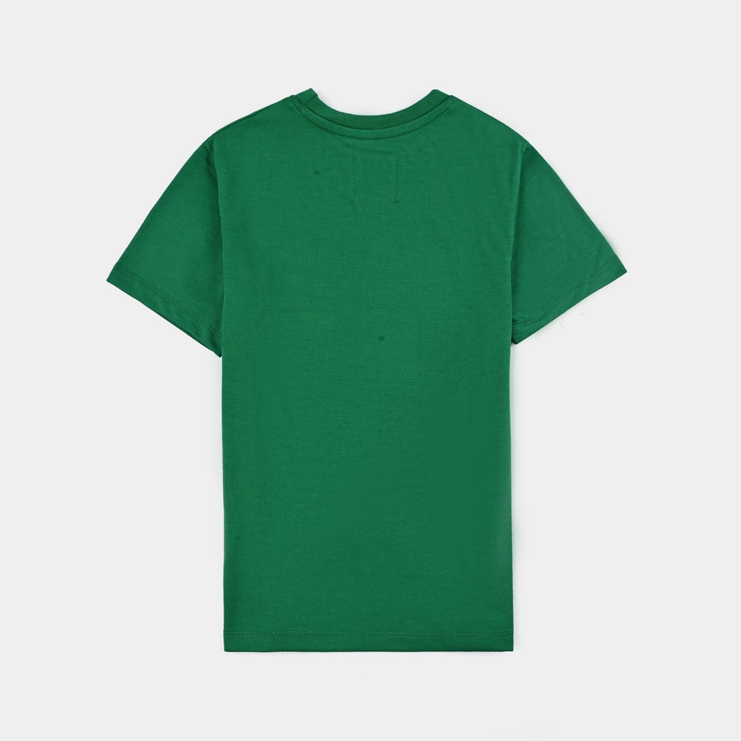 Girls Poly Cotton Jersey T-Shirt H/S SHINING STAR-Joly Green