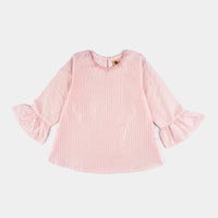 Girls Cotton Top Pretty Pearls