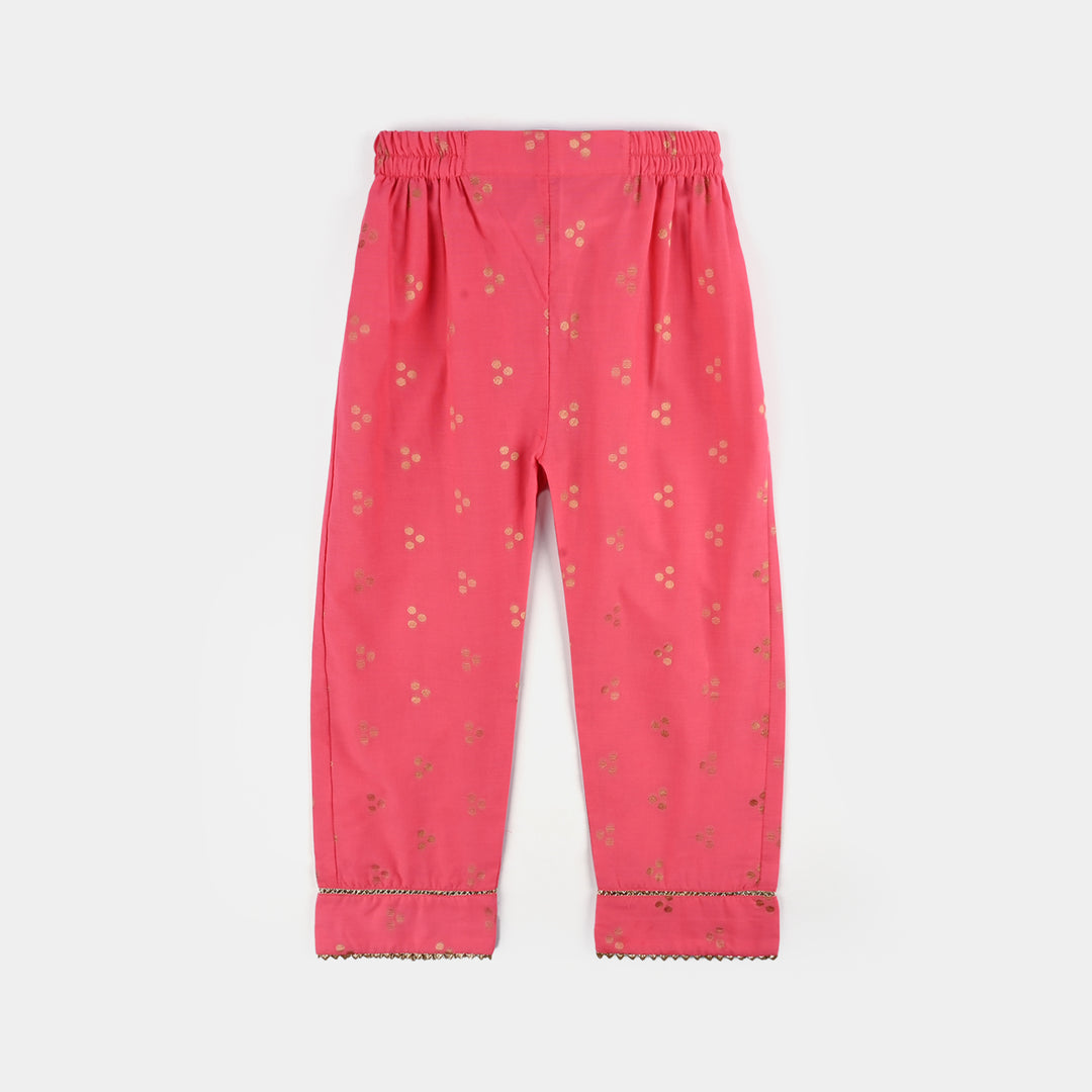 Girls Jacquard 3Pcs Hoor-T.Pink