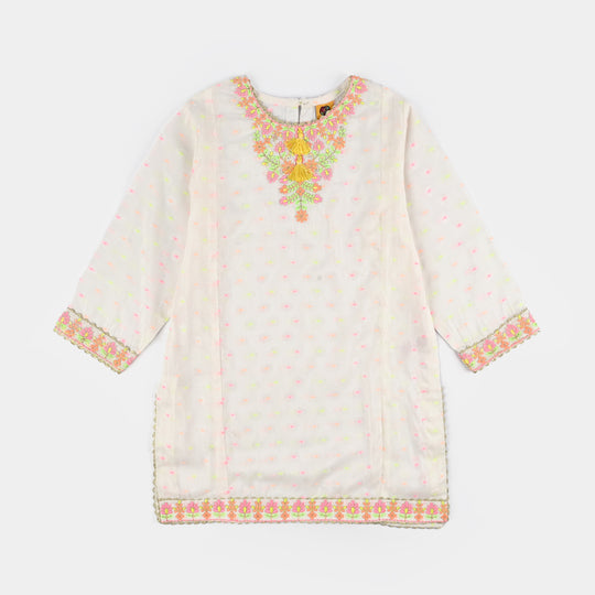 Girls Jacquard 2 Pcs Neon-WHITE