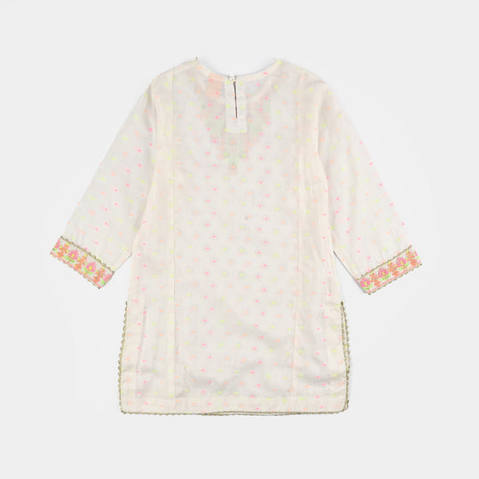 Girls Jacquard 2 Pcs Neon-WHITE