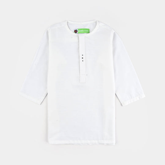 Infant Boys Poly Viscose 3 Piece Suit-White