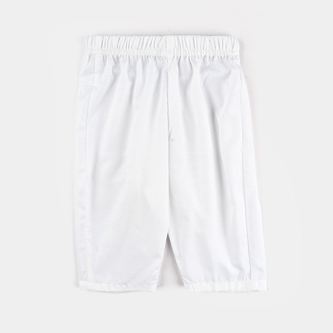 Infant Boys Poly Viscose 3 Piece Suit-White