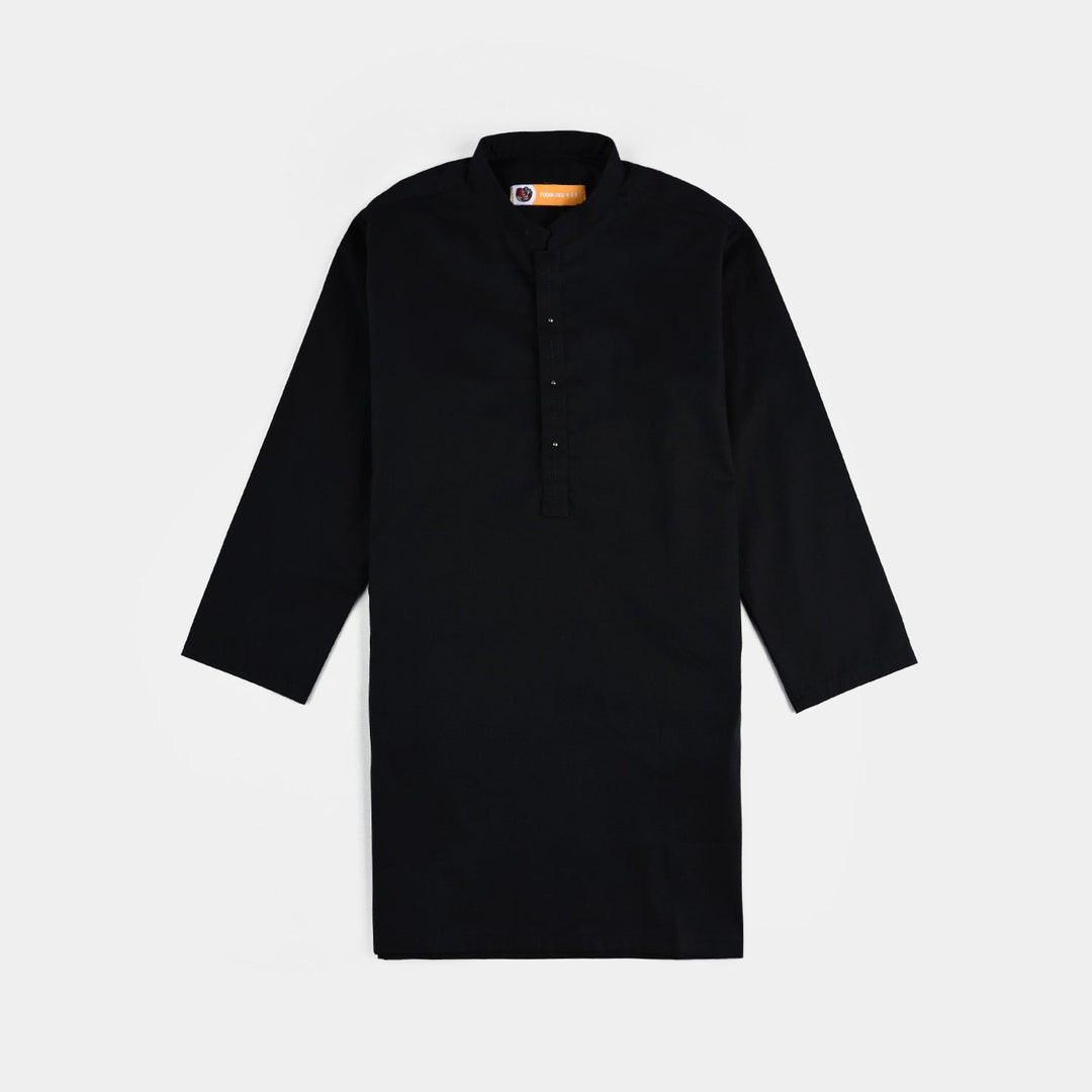 Boys Cotton Poplin 3 Piece Suit-BLACK