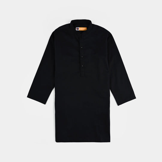 Boys Cotton Poplin 3 Piece Suit-BLACK
