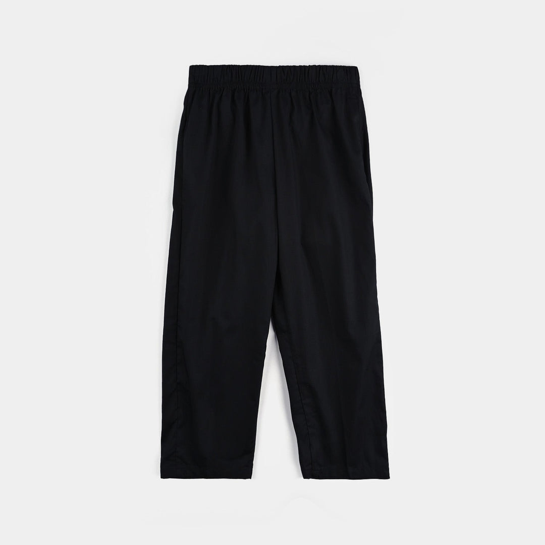 Boys Cotton Poplin 3 Piece Suit-BLACK