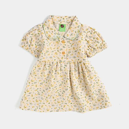 Girls Poly Net Casual Frock Cute Little