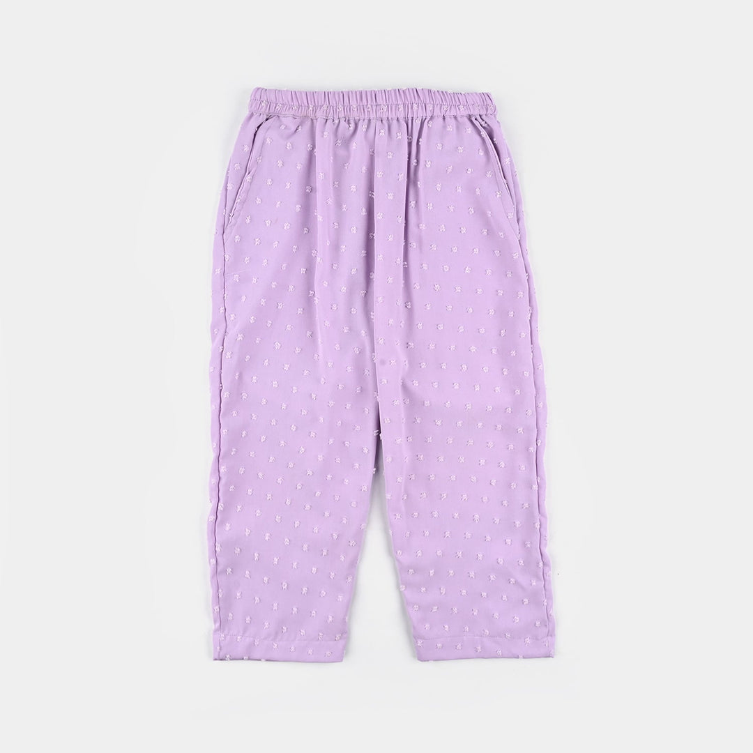 Girls Poly Crinkle Co-Ord Set Pansy - Lilac
