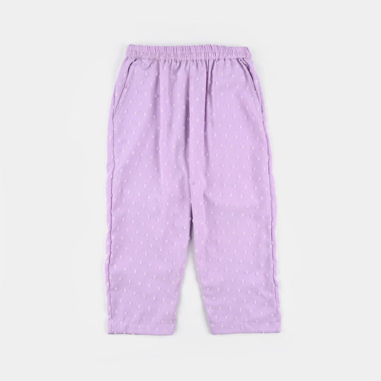 Girls Poly Crinkle Co-Ord Set Pansy - Lilac