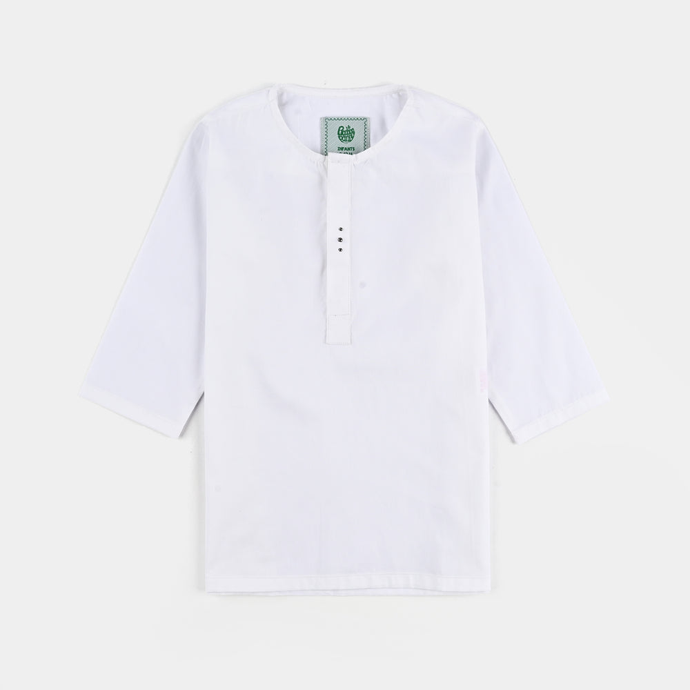 Infant Boys 3 Cotton Poplin Piece Suit (Azadi)-WHITE