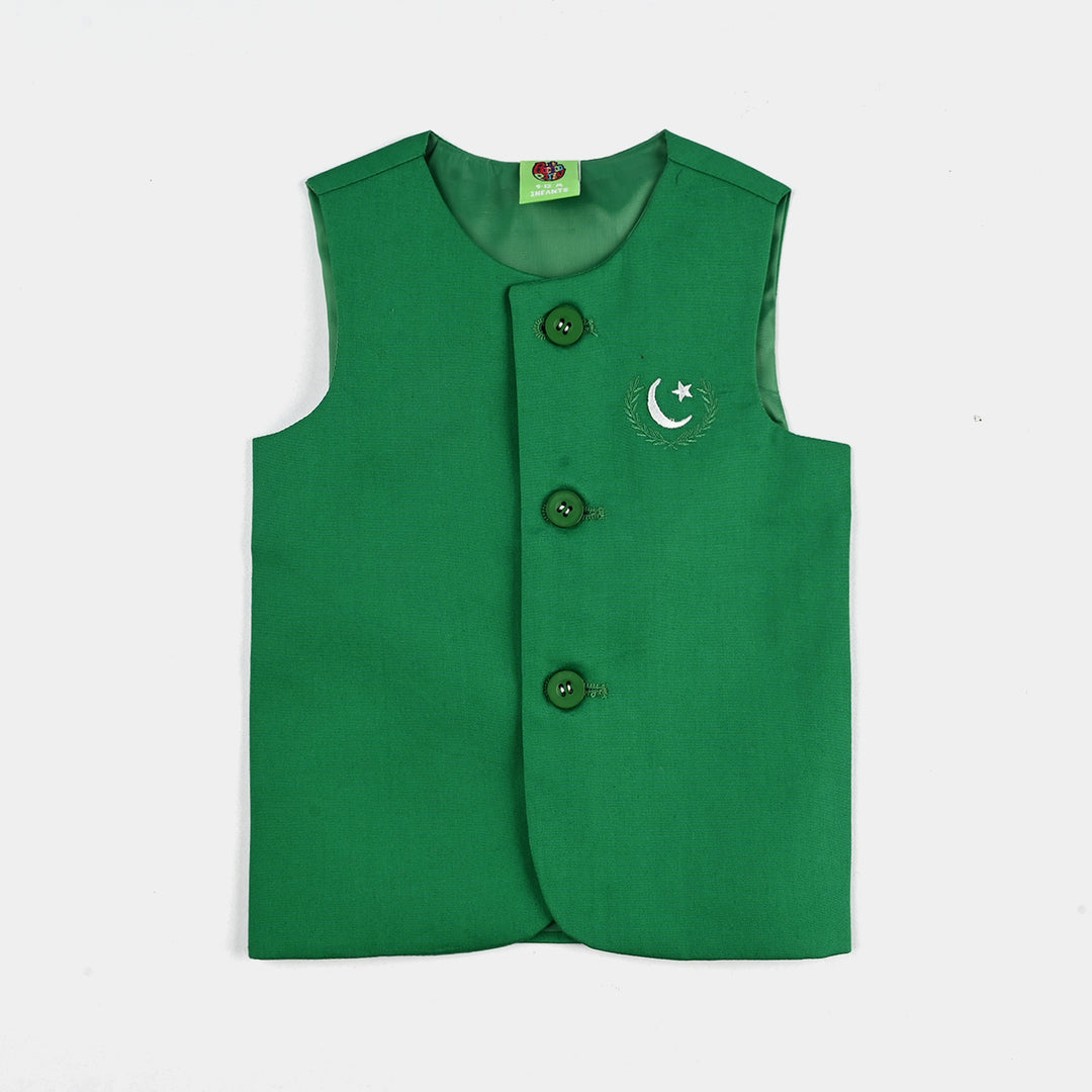 Infant Boys 3 Cotton Poplin Piece Suit (Azadi)-WHITE