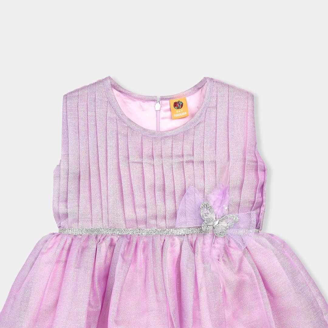 Girls Organza Fancy Frock-Freedom - Lilac