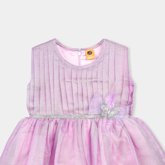 Girls Organza Fancy Frock-Freedom - Lilac
