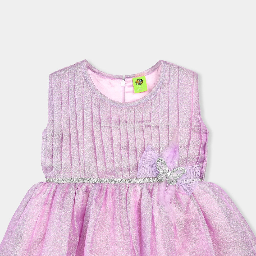 Infant Girls Organza Fancy Frock-Freedom - Lilac