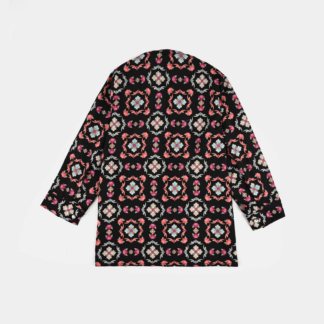 Girls Poly Net Co-Ord Set Wonder-BLACK
