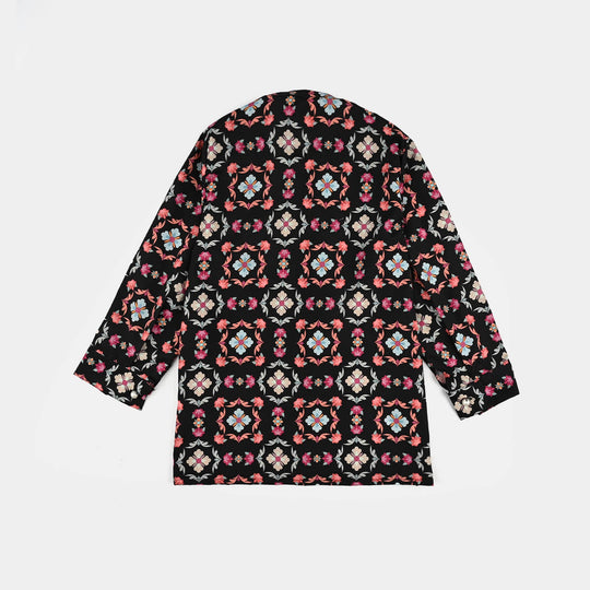 Girls Poly Net Co-Ord Set Wonder-BLACK