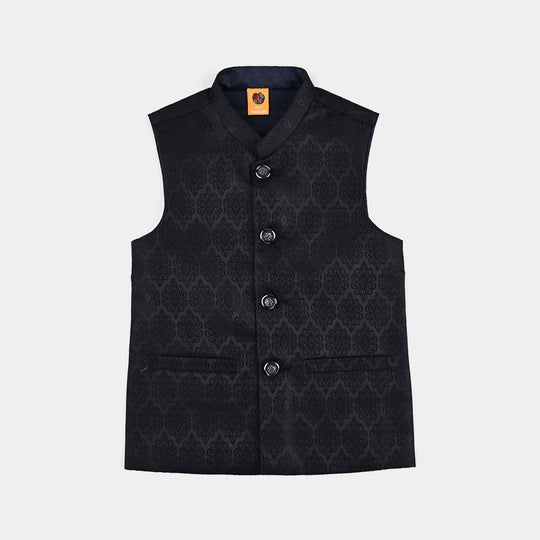 Boys Poly Viscose Waist coat (Royal)-NAVY