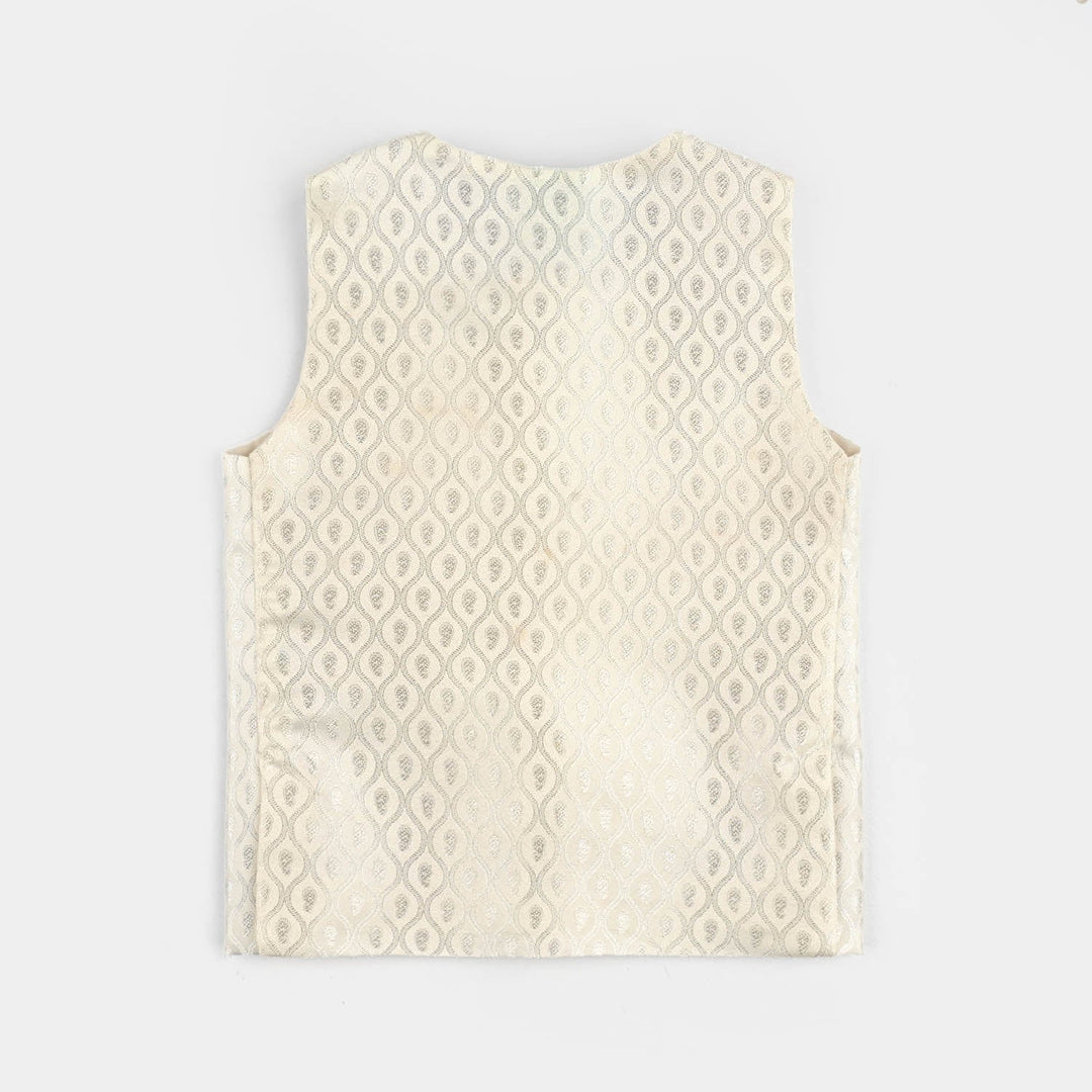 Infant Boys Poly Viscos Waist coat (Blended) - Off White