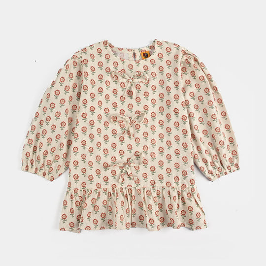 Girls Cotton Poplin Co-Ord Set Airry-Off.White