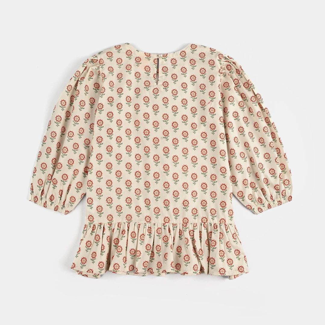 Girls Cotton Poplin Co-Ord Set Airry-Off.White