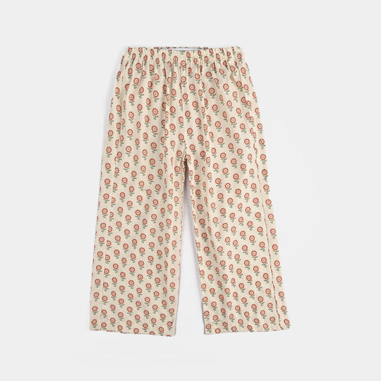 Girls Cotton Poplin Co-Ord Set Airry-Off.White