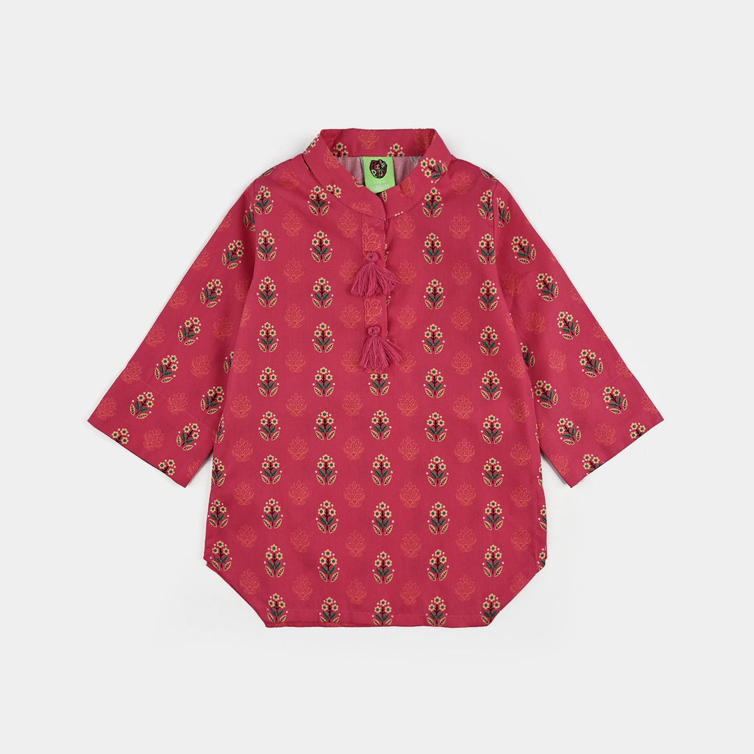 Infant Girls Cotton Poplin Printed 2 Pcs