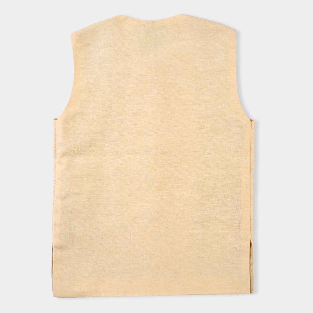 Infant Boys Oxford Waistcoat (Airplane)-L/Yellow
